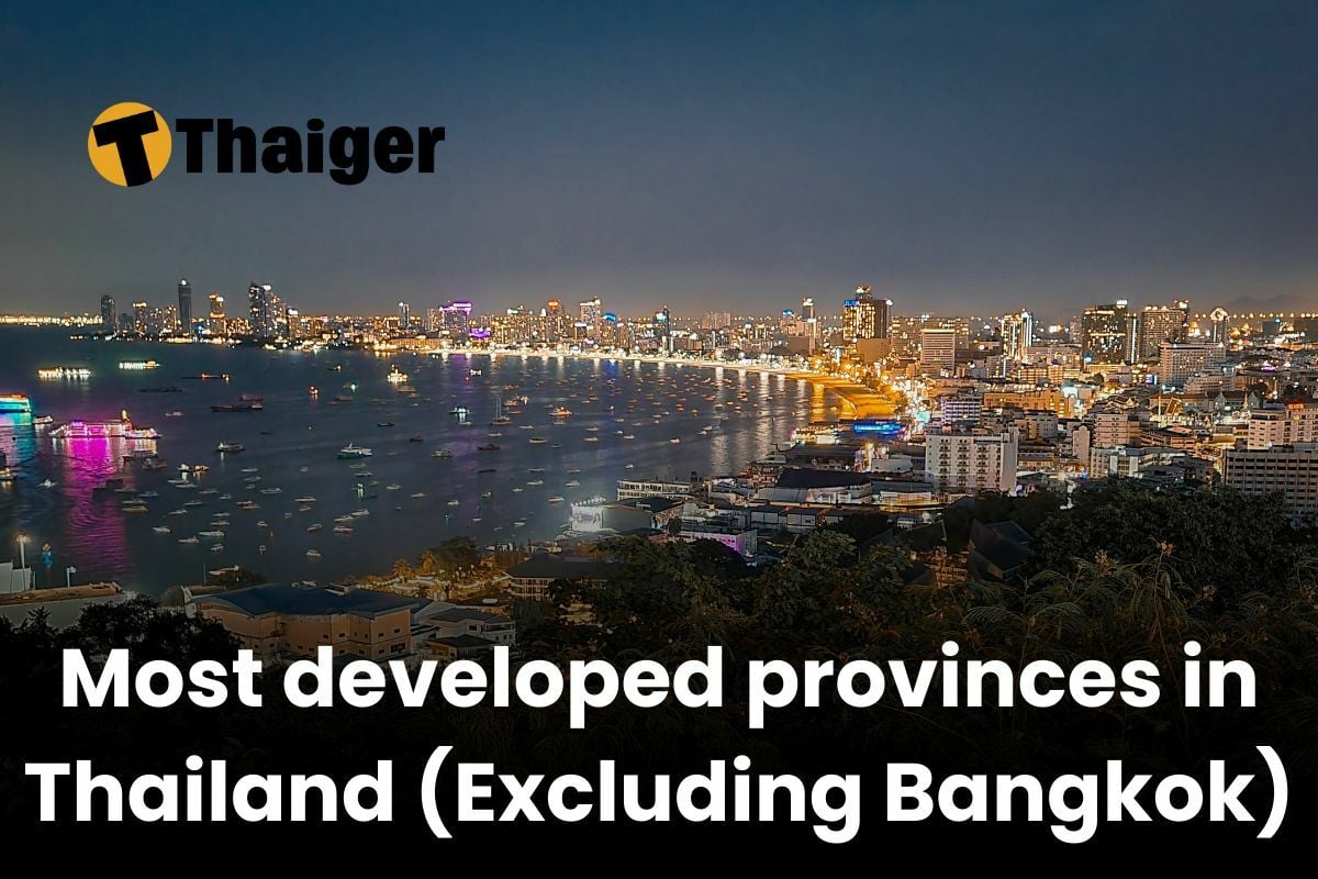 Top 10 most developed provinces in Thailand (Excluding Bangkok)