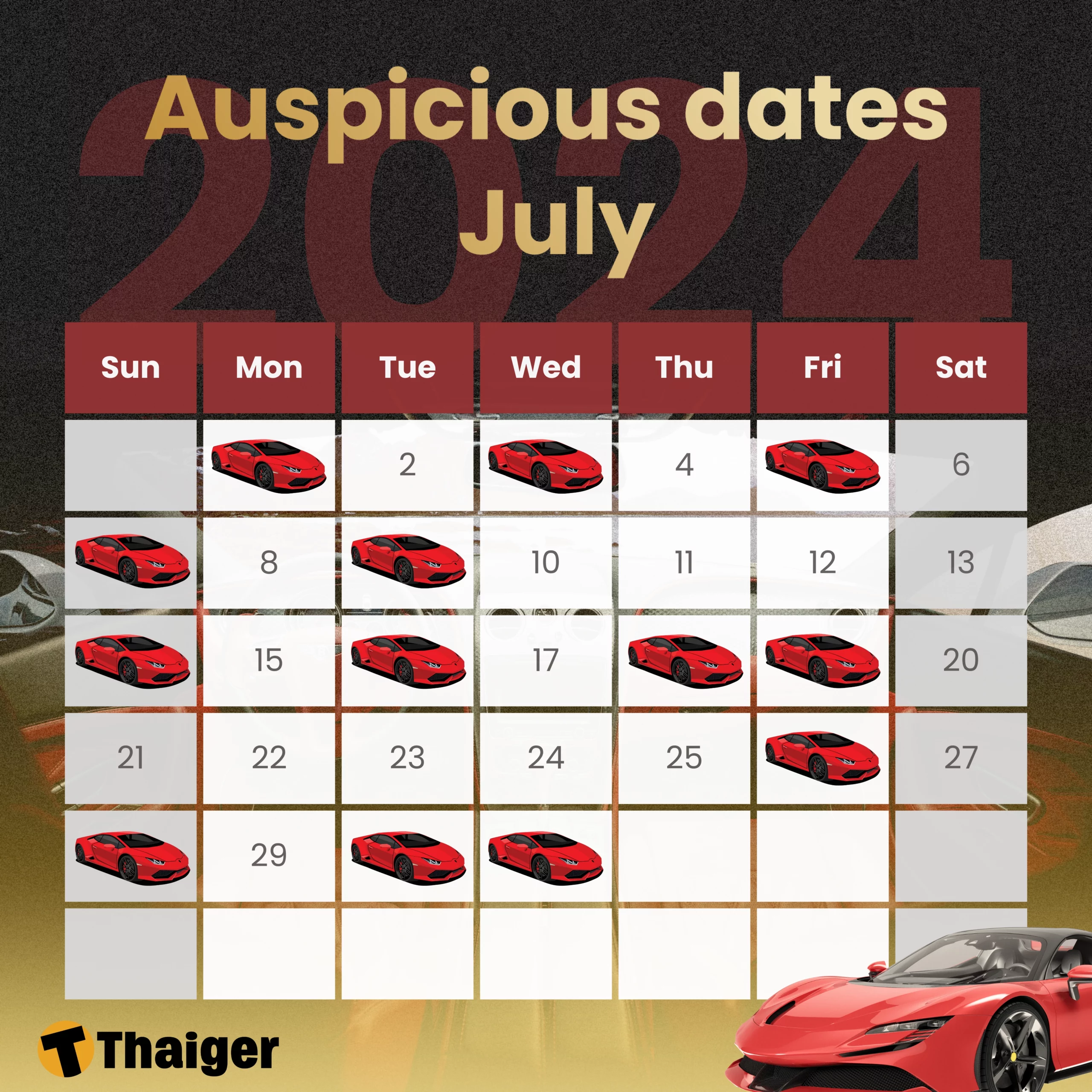 Auspicious dates