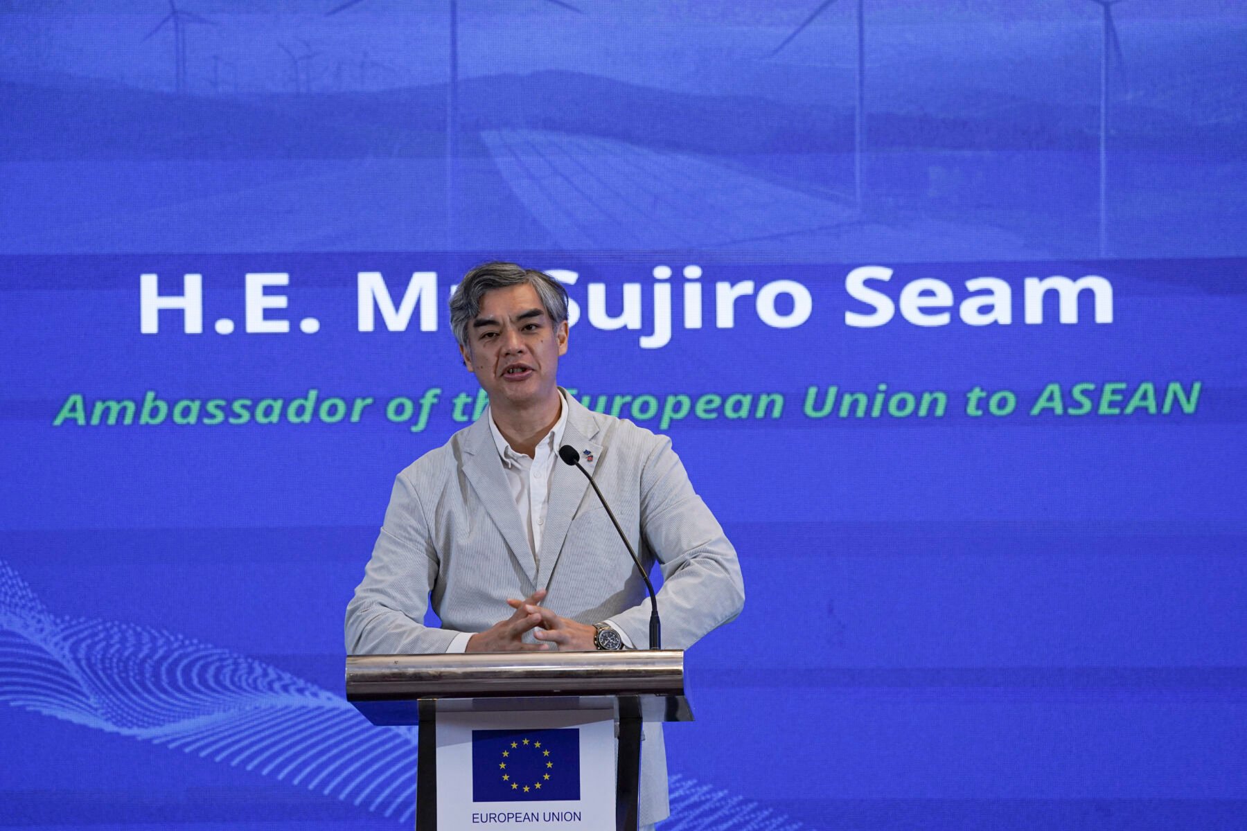 Opening Remarks from the Ambassador of the European Union to ASEAN, H.E. Sujiro Seam, for the green initiative