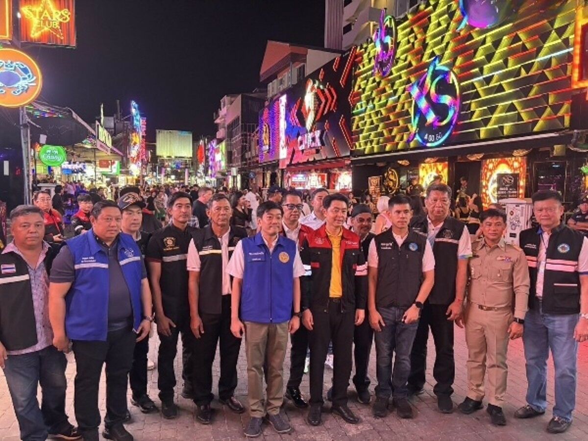 Pattaya officials inspect Walking Street venues for fire safety