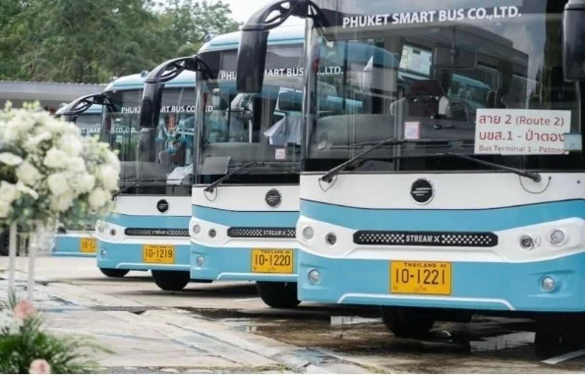 Phuket launches 50-baht electric bus service from town to Patong