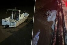 Boat in Chiang Mai flood narrowly escapes disaster (video)