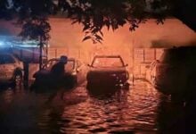 Electric car catches fire at flooded Chiang Mai home