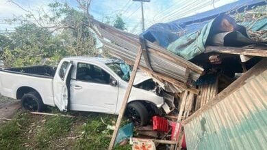 Delivery worker dies after pickup crashes into Rayong restaurant