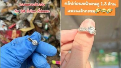 Diamond ring recovered after 30-hour search in Nakhon Phanom landfill (video)