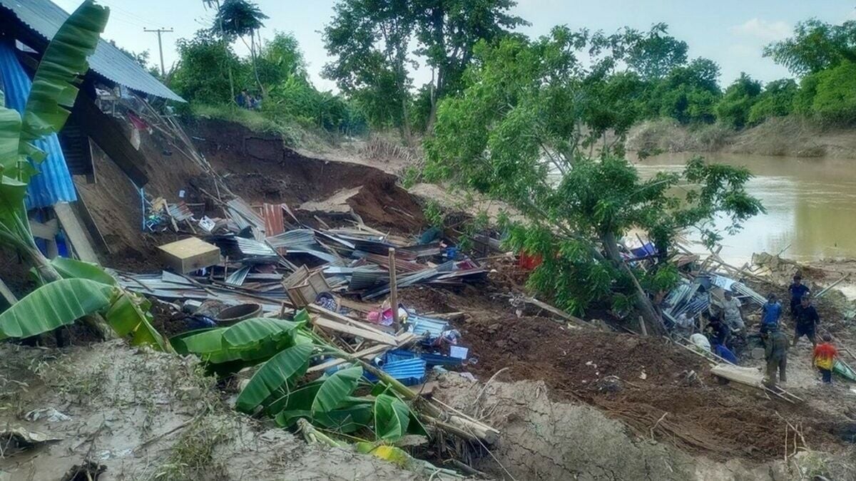 Landslide in Sukhothai collapses house, kills one