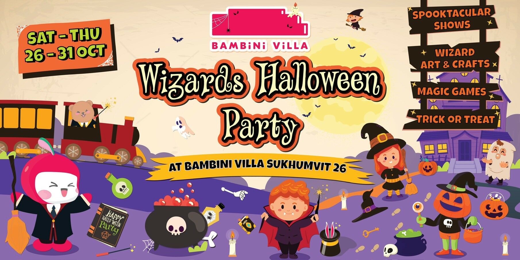 Bambini Villa Wizards Halloween Party in Bangkok