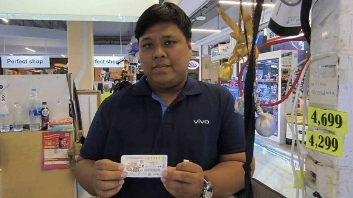 Nakhon Nayok mobile shop worker wins 6 million baht lottery