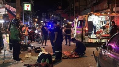 Pattaya’s fast and furious: Delivery dashed in ‘brake’-neck collision