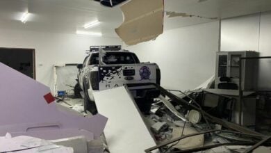 Pickup lines crossed: Truck crashes into Chon Buri home decor store