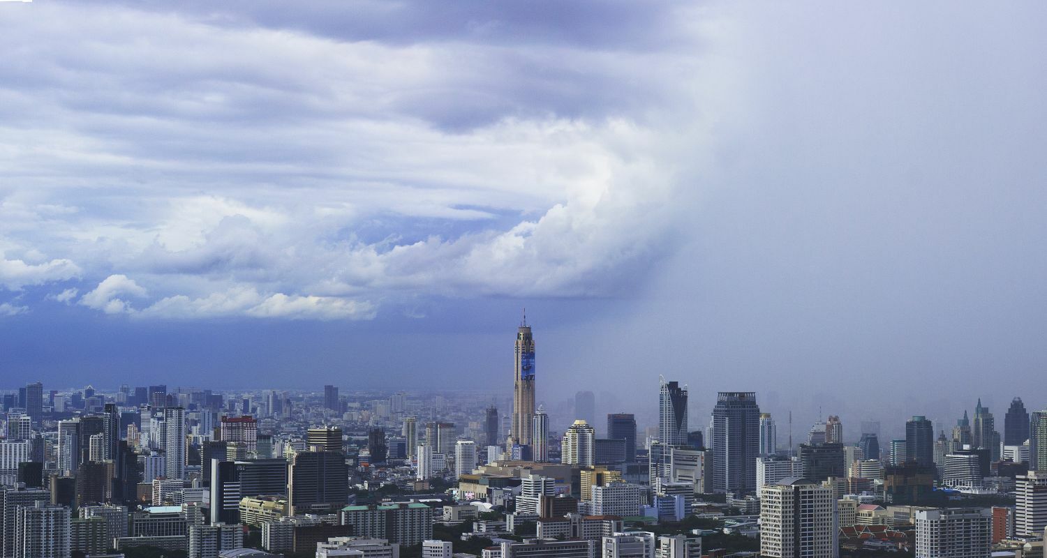 Raining in Bangkok city