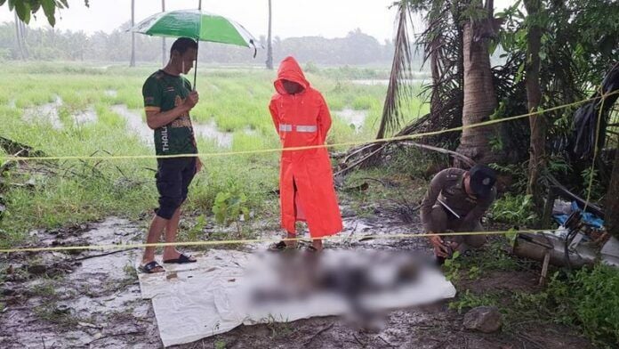 Human skeletal remains found along Ratchaburi canal road