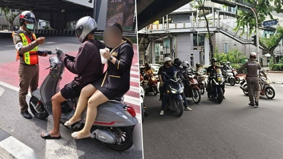 Thai police slam brakes on unlicenced drivers in Phaya Thai