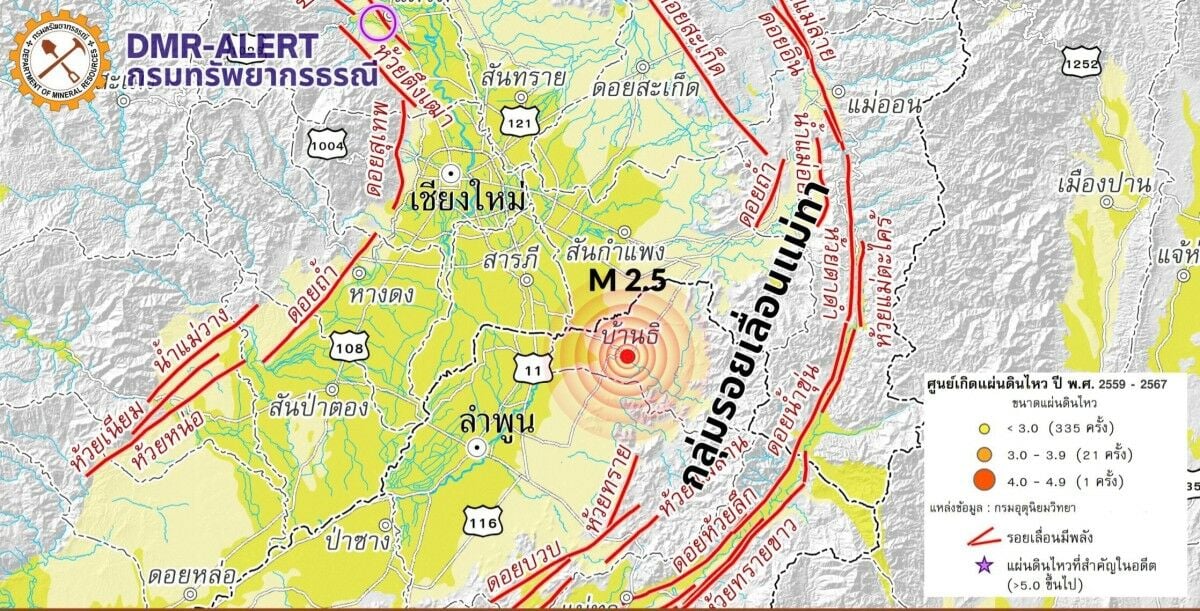 Minor earthquake rattles Lamphun, Chiang Mai with no damage