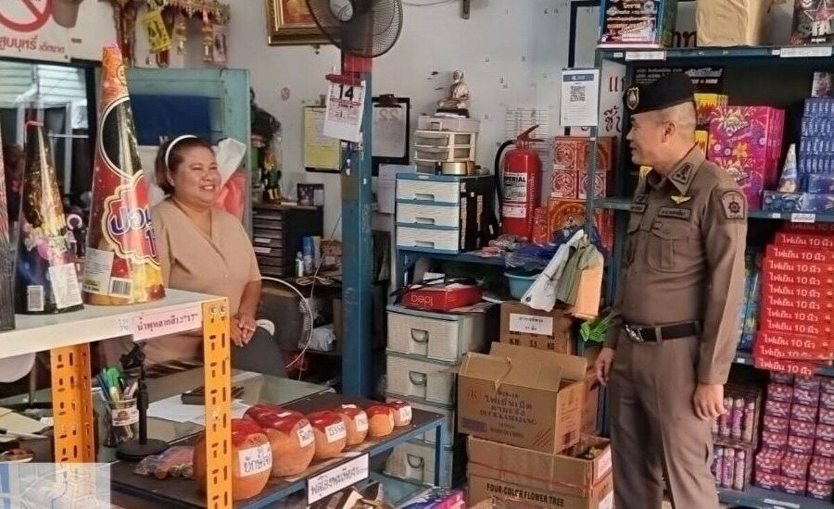 Korat police crack down on firework shops to keep kids safe