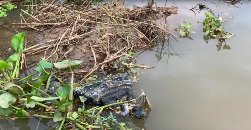 Buddha statue found floating in Thai river sparks local curiosity