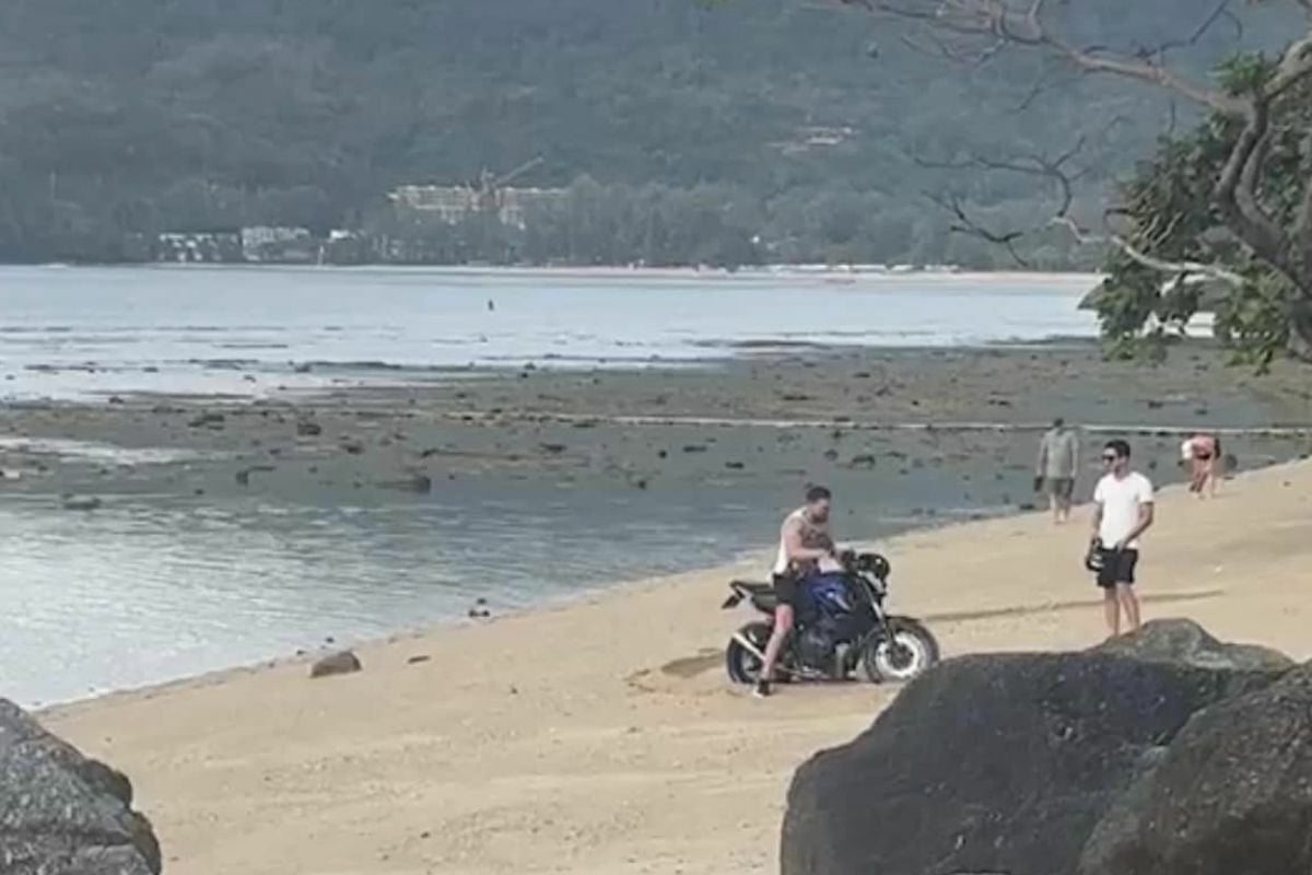 Israeli man ‘wheelies’ into trouble with viral Phuket beach stunt