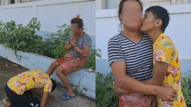 Thai man bites transgender girlfriend’s cheek but love heals the wound