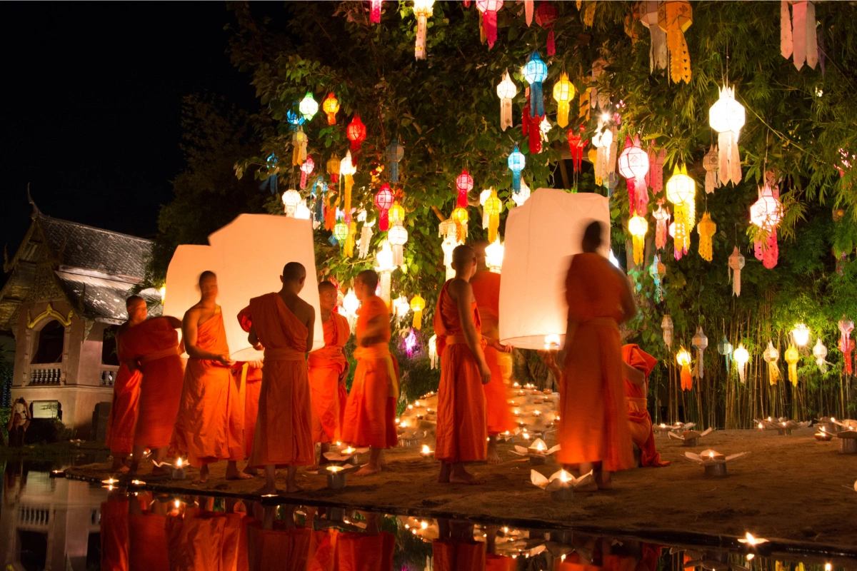 Latern release in Chiang Mai