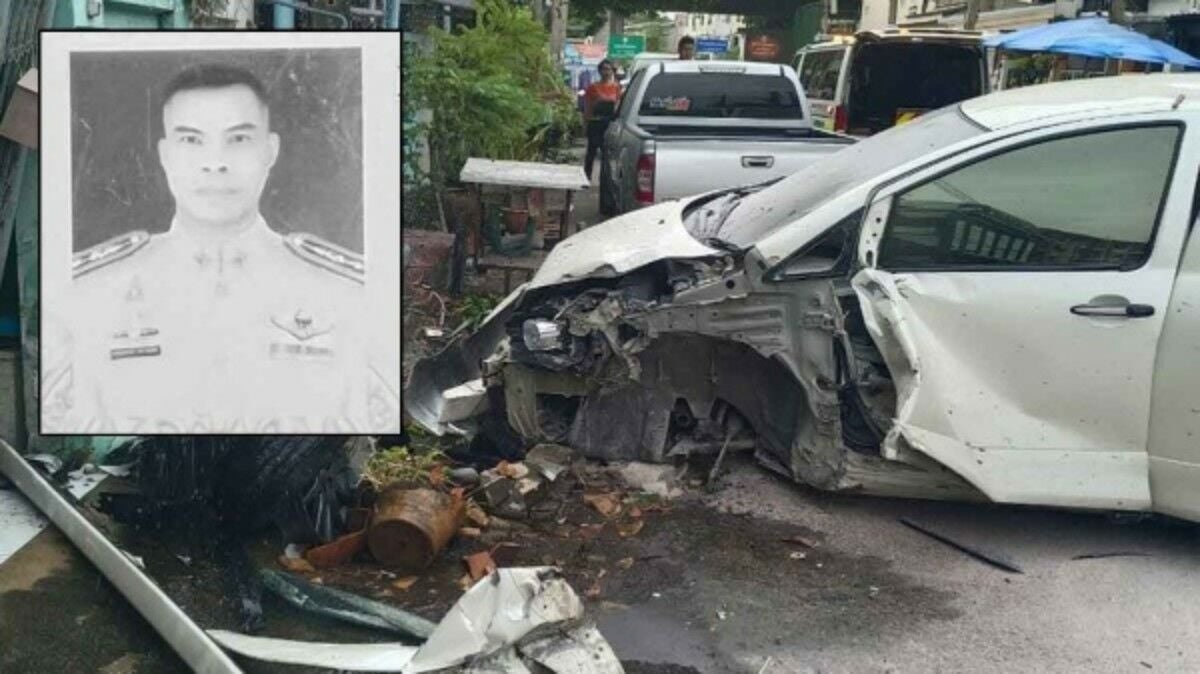 Pathum Thani police officer with health issue dies in car crash