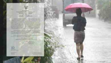 Heavy rain warning issued for 13 Thai provinces, flash flood risk