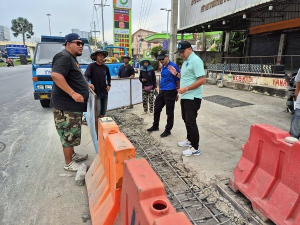 Pattaya City councillor ‘paves’ the way for safer roads