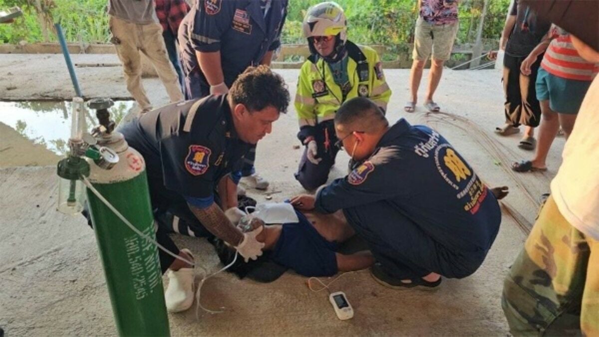 Burmese construction worker plunges from 3rd floor in Sattahip