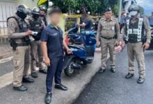 Surat Thani police crack down on noisy modified motorcycles