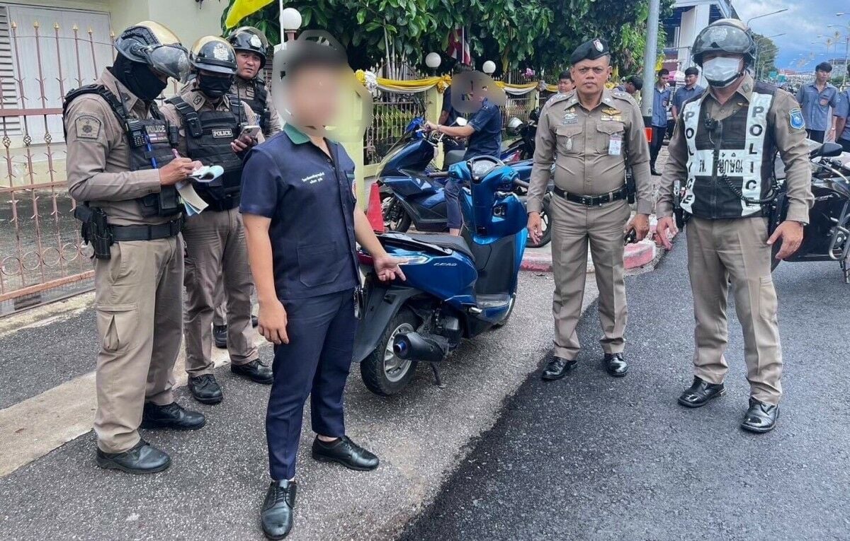 Surat Thani police crack down on noisy modified motorcycles