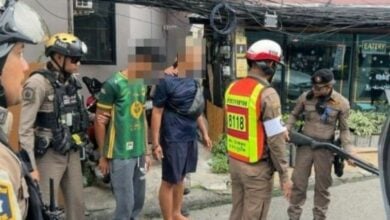 Two arrested after brandishing shotgun in Patong traffic bust-up