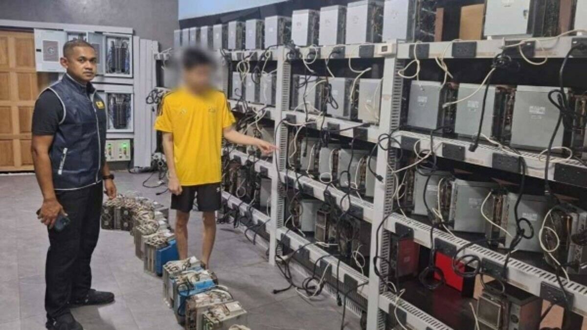 Surat Thani father and son busted for bitcoin mining electricity theft