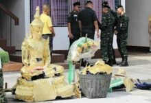Nakhon Phanom: Drugs found hidden in Buddha statues seized