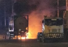 Wheels on fire: Truck blowout sparks disaster in Nakhon Pathom