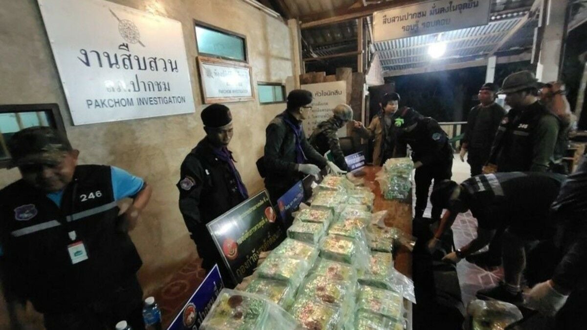 Rangers intercept 200kg crystal meth from Laos at Loei border