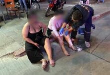 Foreign motorcyclist’s ill-judged turn in Pattaya leaves 3 injured