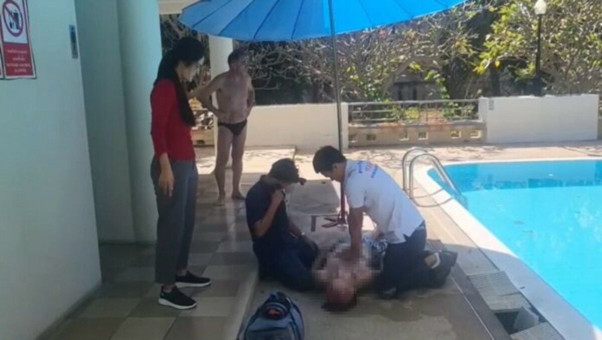 Christmas horror: Dutchman hits his head in Pattaya pool