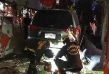 Mitsubishi Pajero crashes into Bangkok karaoke bar, three injured