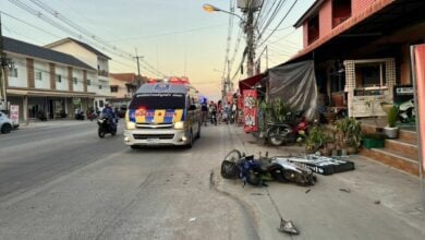 Thai woman critically injured in Pattaya sidecar and car collision