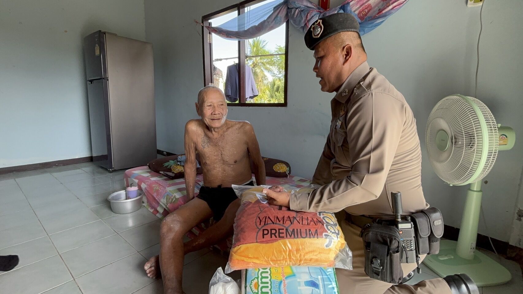 Cop with a cause: Chon Buri officer’s goodwill patrol warms hearts