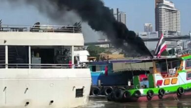 Chaos on the Chao Phraya: Tugboat smashes into 6 tour boats