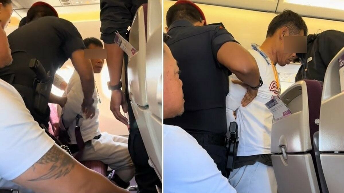 Flight fright: Passenger tries to open exit on THAI flight from Taiwan (video)