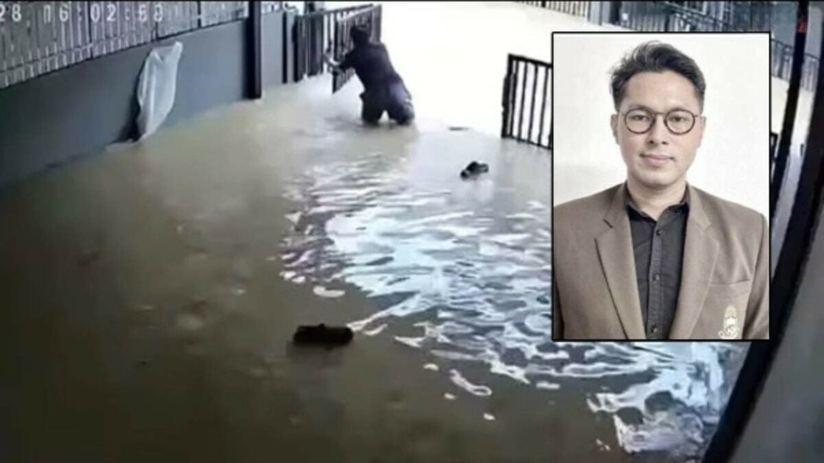 Hat Yai lecturer electrocuted closing gate in floodwater