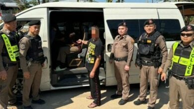 Police chase in Suphan Buri leads to migrant smuggling arrest