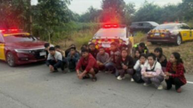 Thai police arrest driver smuggling 18 migrants in Kanchanaburi