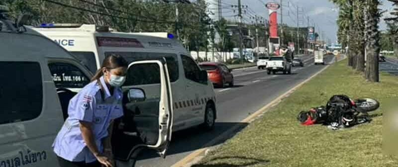 Motorcyclist dies in high-speed crash on Phuket’s Thepkrasattri Road