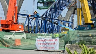 Rama II Bridge debris cleared, traffic to resume by Saturday