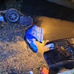 Bangkok: Car and pickup plunge into canal, five injured | Thaiger