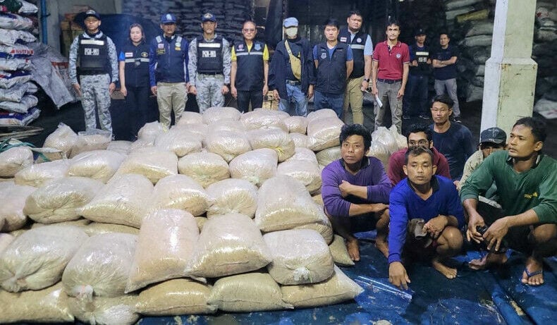 Myanmar boat seized in Thailand for shrimp smuggling