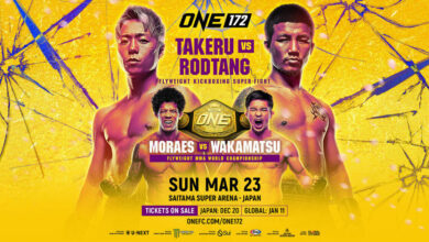 ONE 172: Takeru faces Rodtang in flyweight kickboxing super-fight