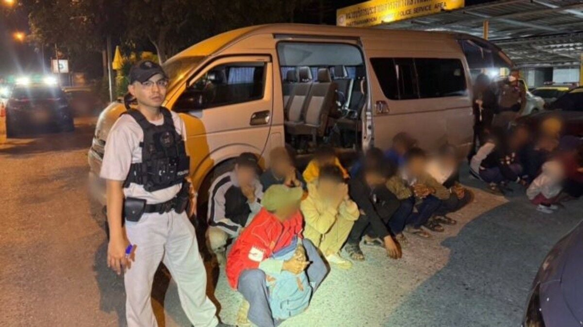 Lopburi: Police nab 58 Myanmar migrants in high-speed chase